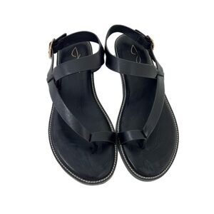 Joie Thong Sandals Women's 9 Black Strappy Flats